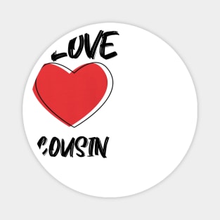 I Love Cousin with Red Heart Magnet